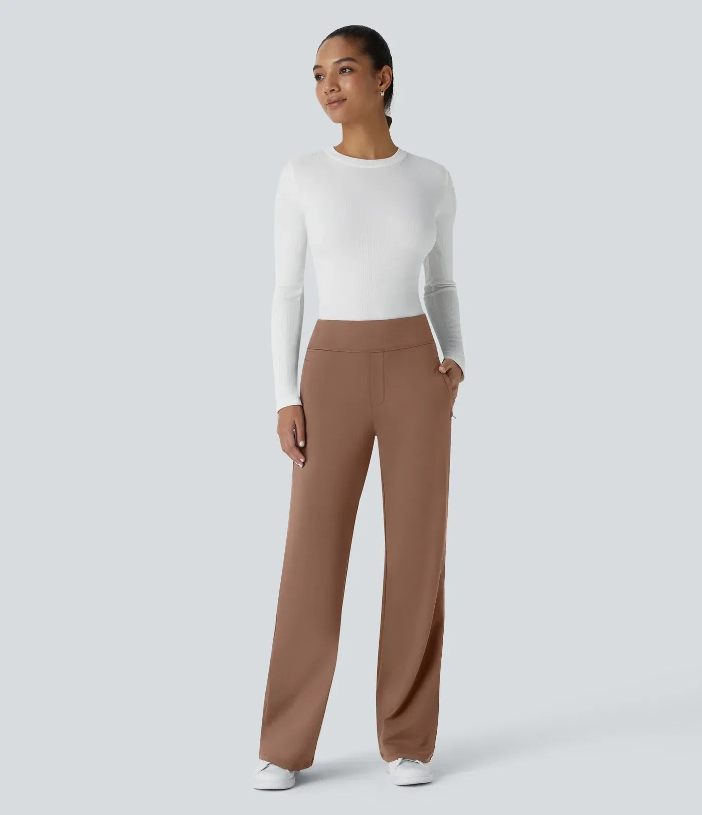Alice – Pantalon Évasé Taille Haute pour Femme