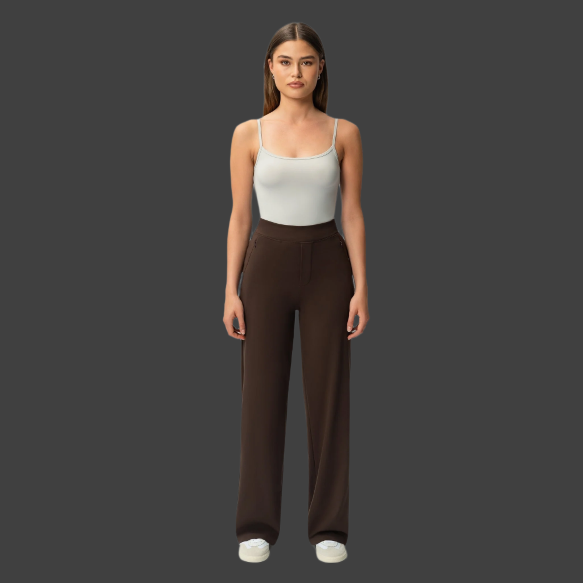 Clara – Pantalon femme doux couleur pêche