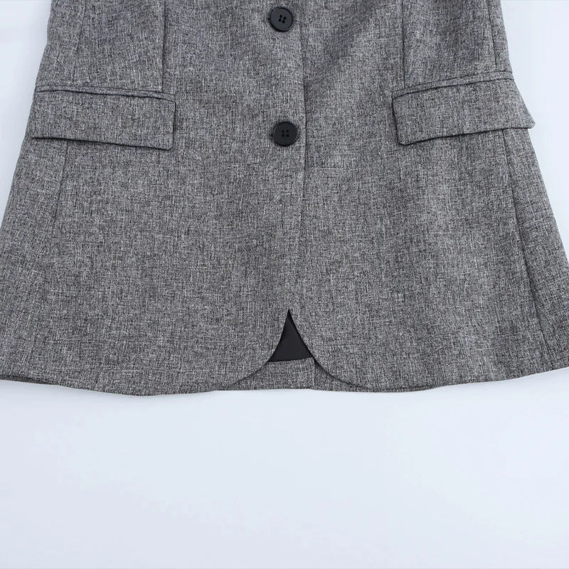 Alice – Blazer Femme Élégance Vintage à Col Cranté