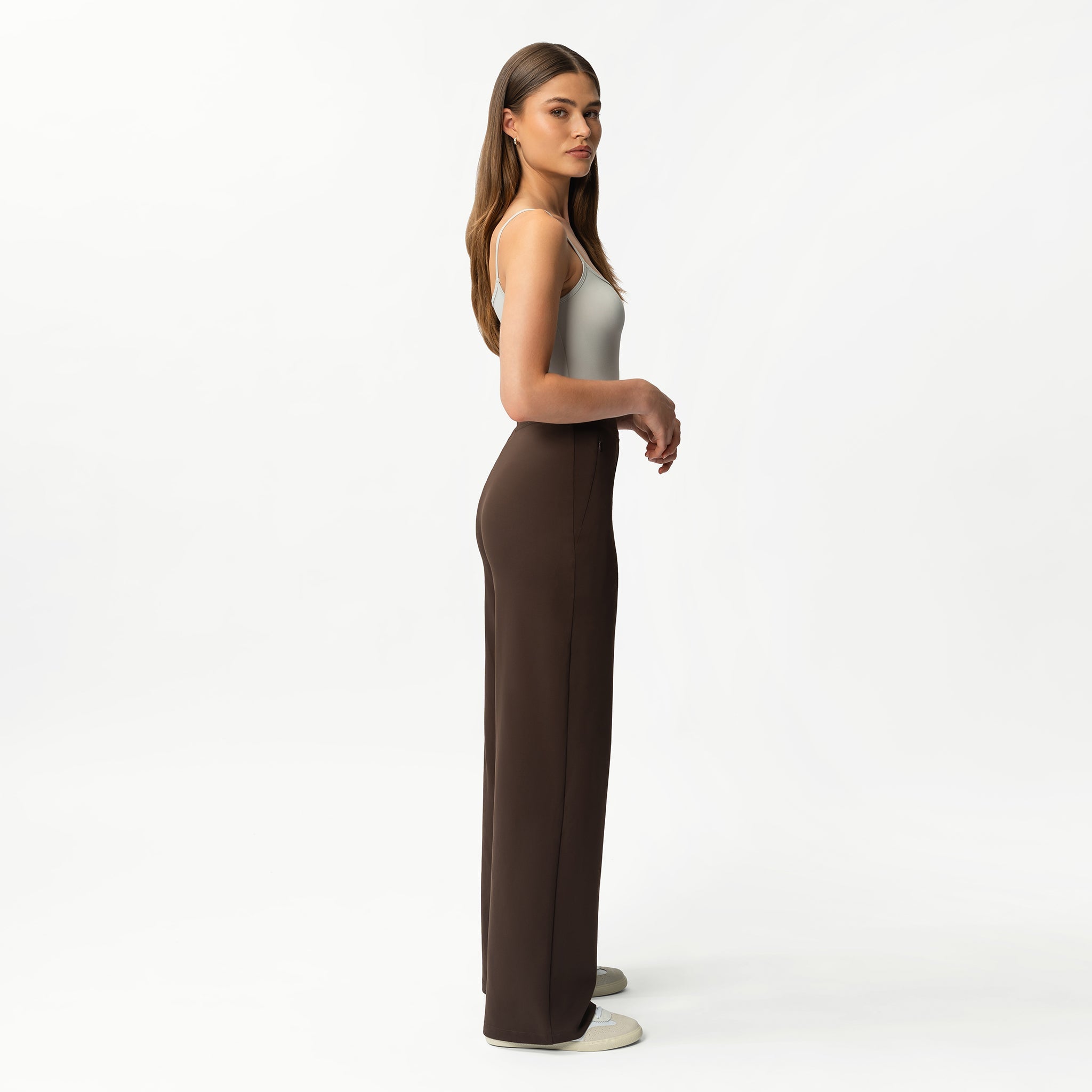 Clara – Pantalon femme doux couleur pêche