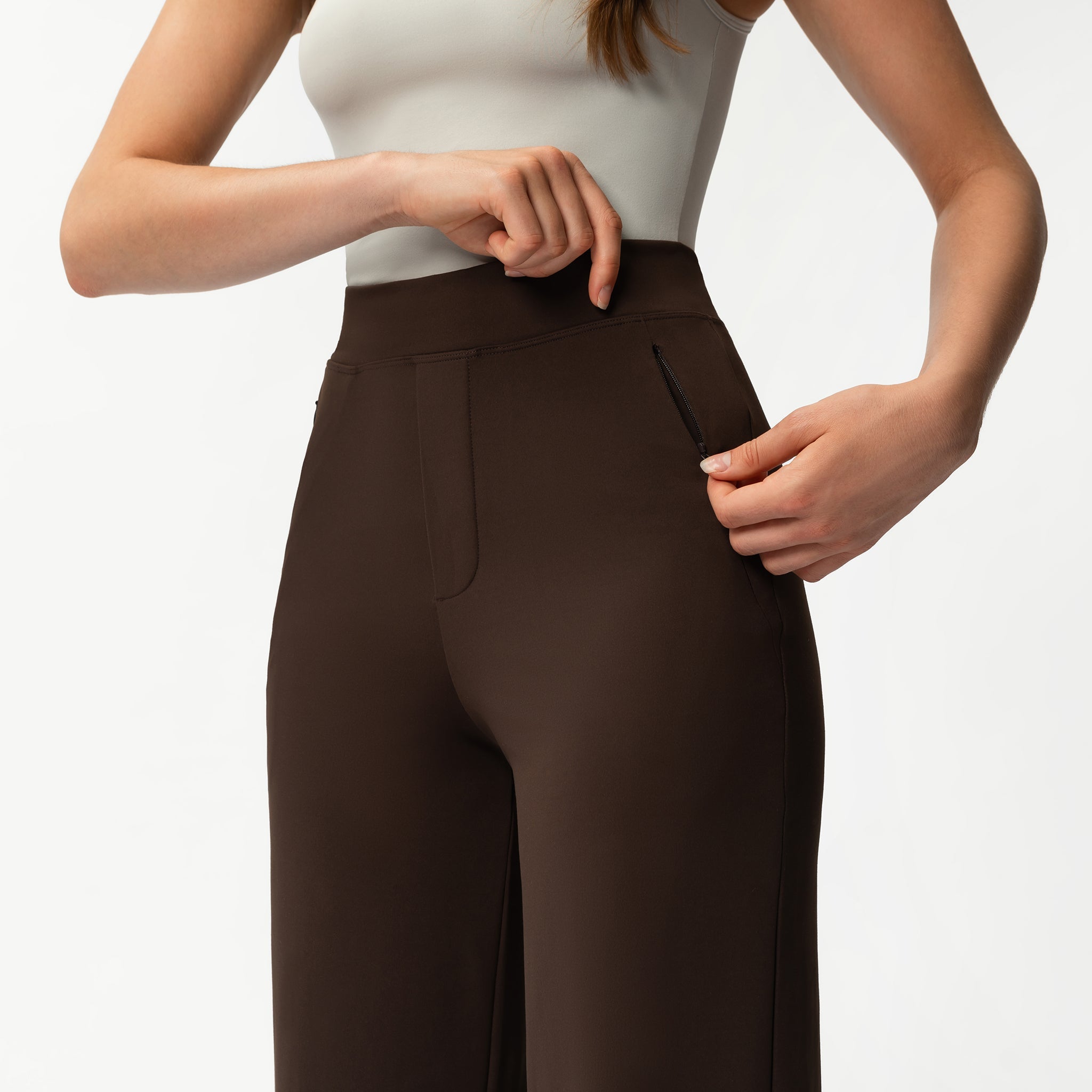 Clara – Pantalon femme doux couleur pêche