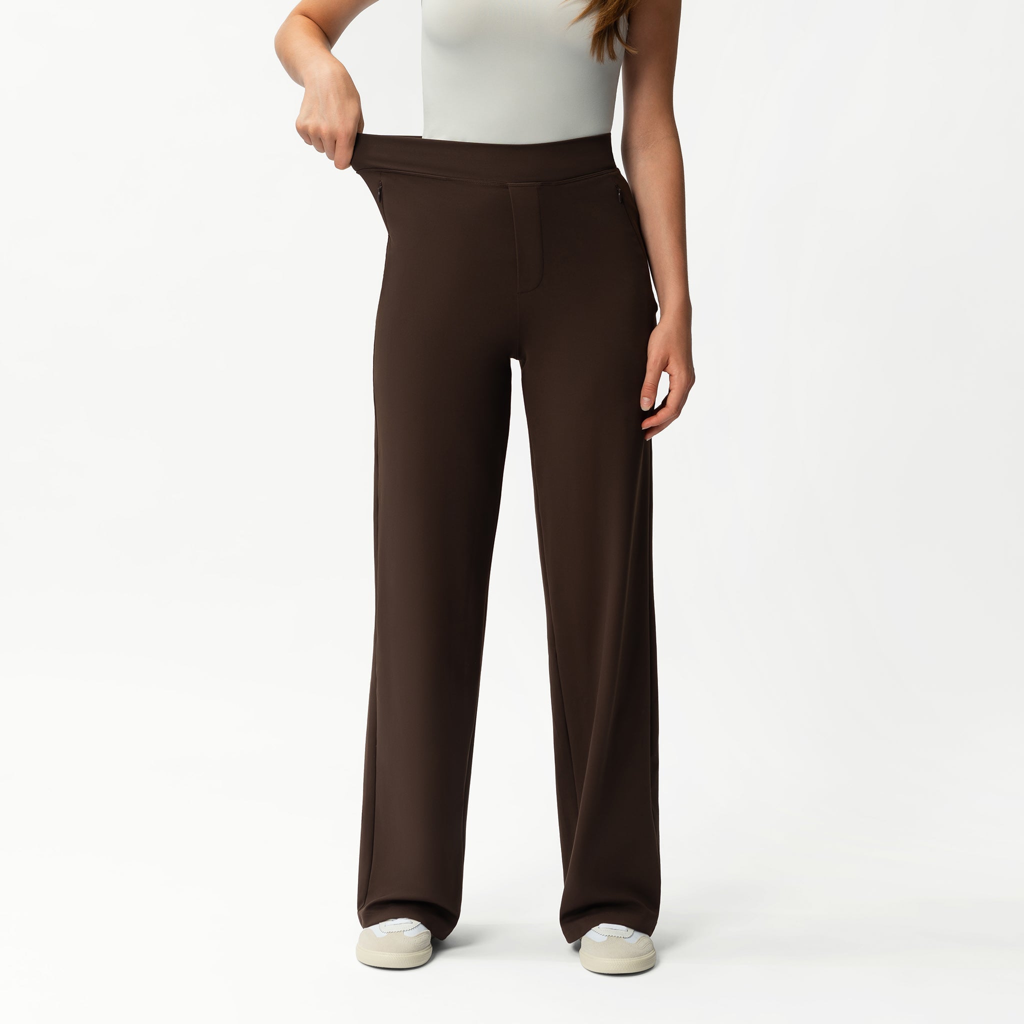 Clara – Pantalon femme doux couleur pêche
