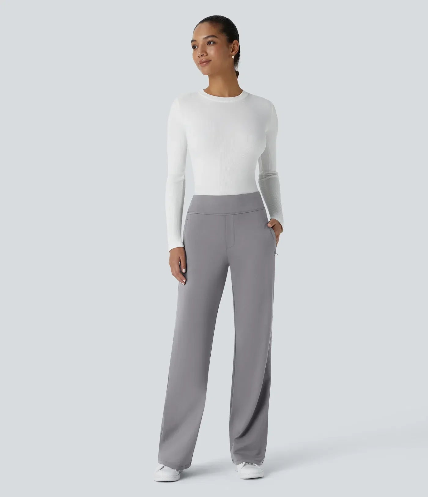 Alice – Pantalon Évasé Taille Haute pour Femme